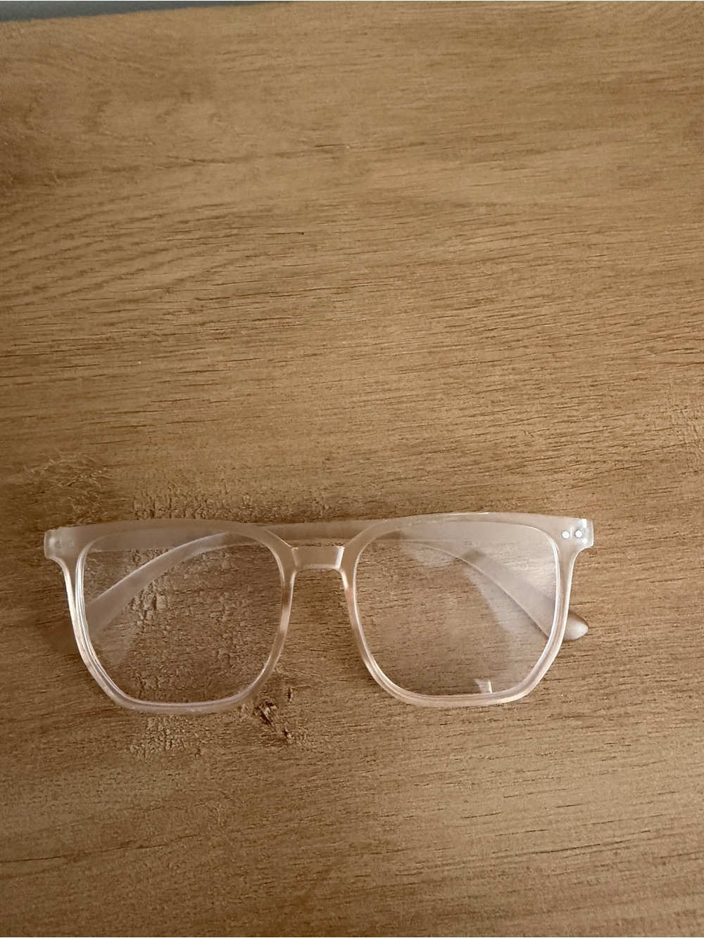Clear Transparent Square Frame Men's Eyewear